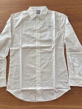 Official Tesla Employee Men’s White Button-Up Dress Shirt
